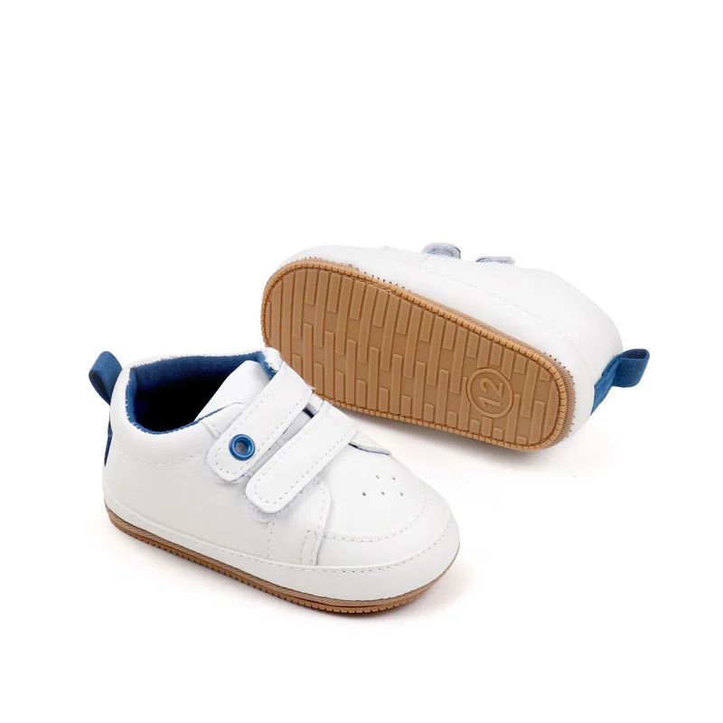 Wholesale Unisex Spring Autumn Baby Casual Shoes White Prewalker First Walking Shoes Boys Girls Breathable Lightweight Solid manufacture
