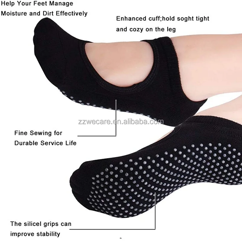 Women Anti Slip Breathable Backless Ankle Ladies Ballet Dance Pilates Sports Fitness Gym Yoga Socks