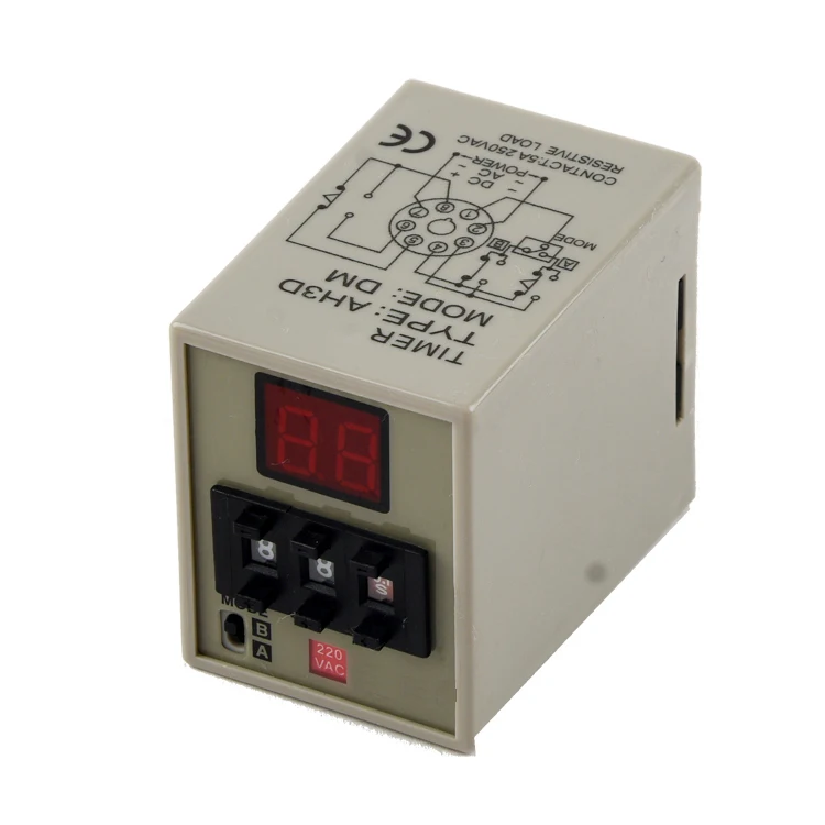 product manufacturers sell ah3d dm digital display 01s 999h time relay with base digital display time relay auto miniature sealed kecn-3