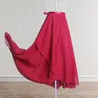 Skirts Long Dance Ballet Skirt Dance Women Chiffon Ballet Skirts Long Sheer Dance Skirts With Tie Waist