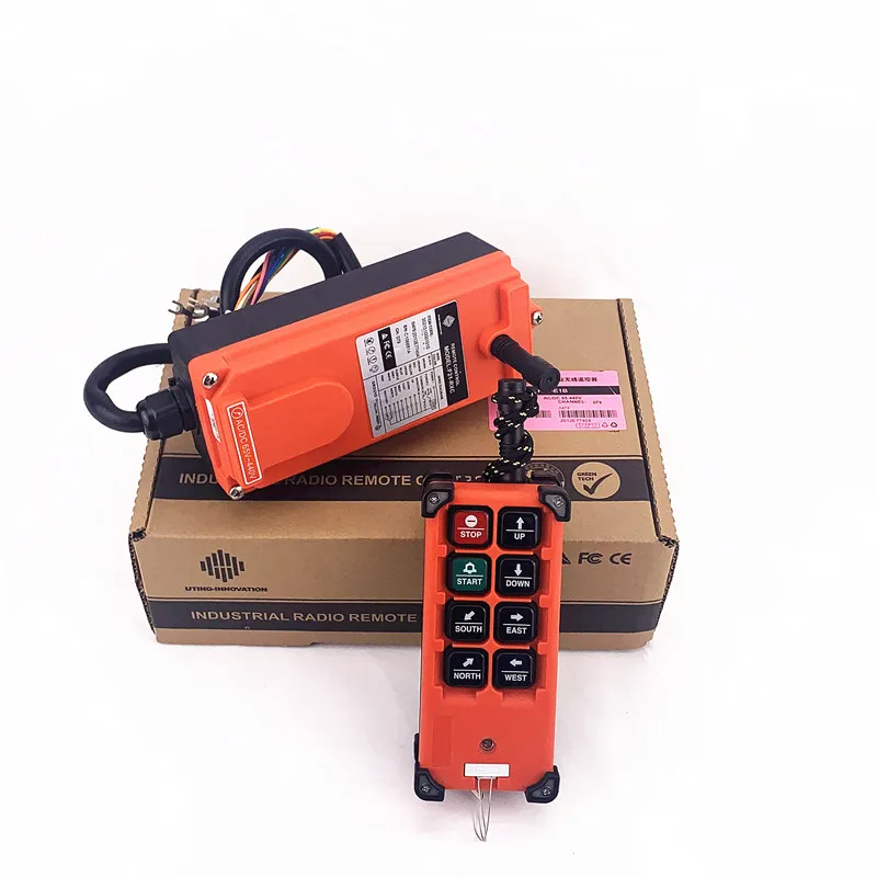 Hoist Crane Remote Control System Wireless Industrial Radio Switch F21-E1B AC/DC 