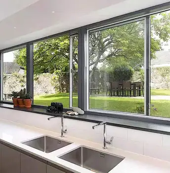 Alufront AS2047  Standard Window Local Services Energy-saving Double Glazed windows and Doors Aluminum Sliding Window Design