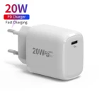 Charger Charger 20w EU Plug 18W 20W USB C Fast Charging With 5V 3A 9V 2.25A 12V 1.5A PD Travel Charger For Iphone 12