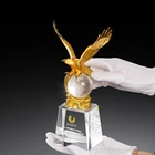 Eagle Silver Factory Personalized Various Trophy Metal Crystal Eagle Trophy Metal Gold Silver And Bronze For Prize