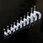 Wires Round Cable Clips 100Pcs 7mm Steel Nails Tacks Holder For Organizing Electric Wires