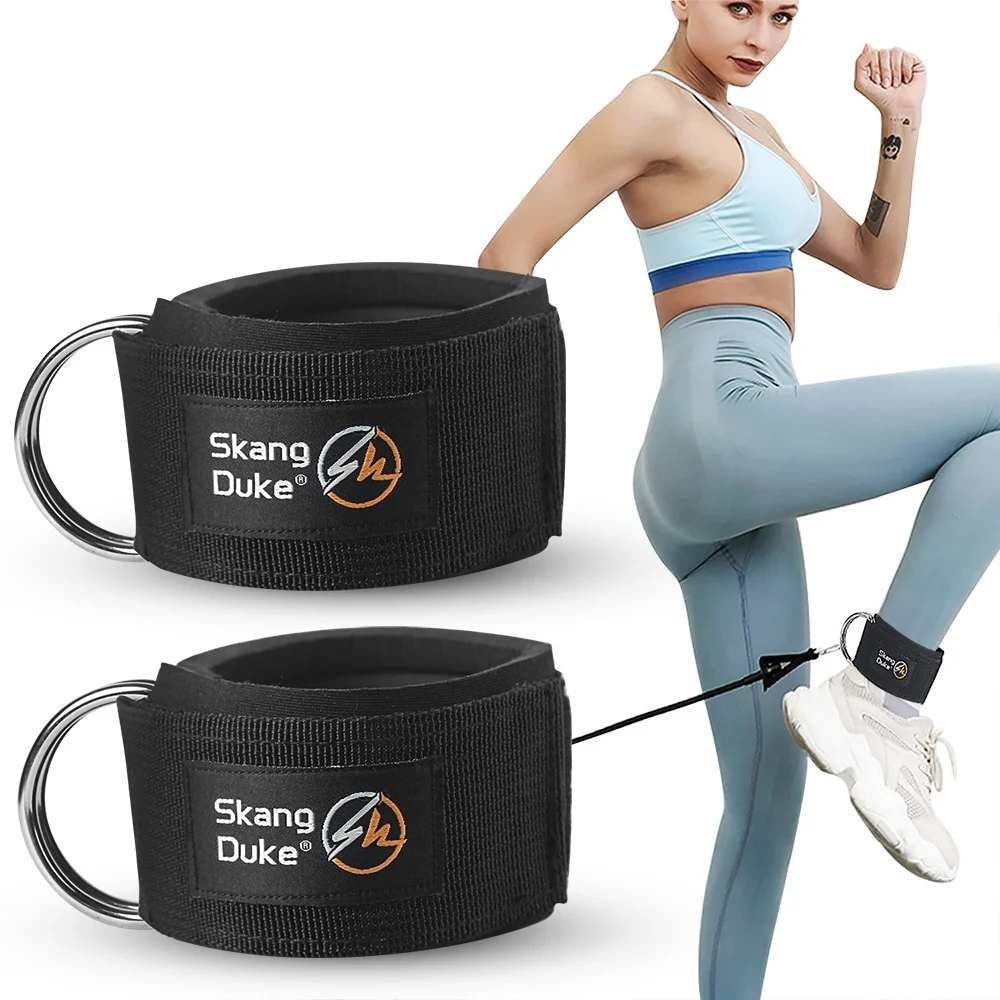 Sport Ankle Straps Padded D-ring Ankle Cuffs Ankle Wrap Belt Gym Workouts Cable 
