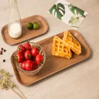 Wood Food Tray Wood Tray Durable Unbreakable Eco-friendly Dishwasher Safe Wood Fiber Food Serving Tray