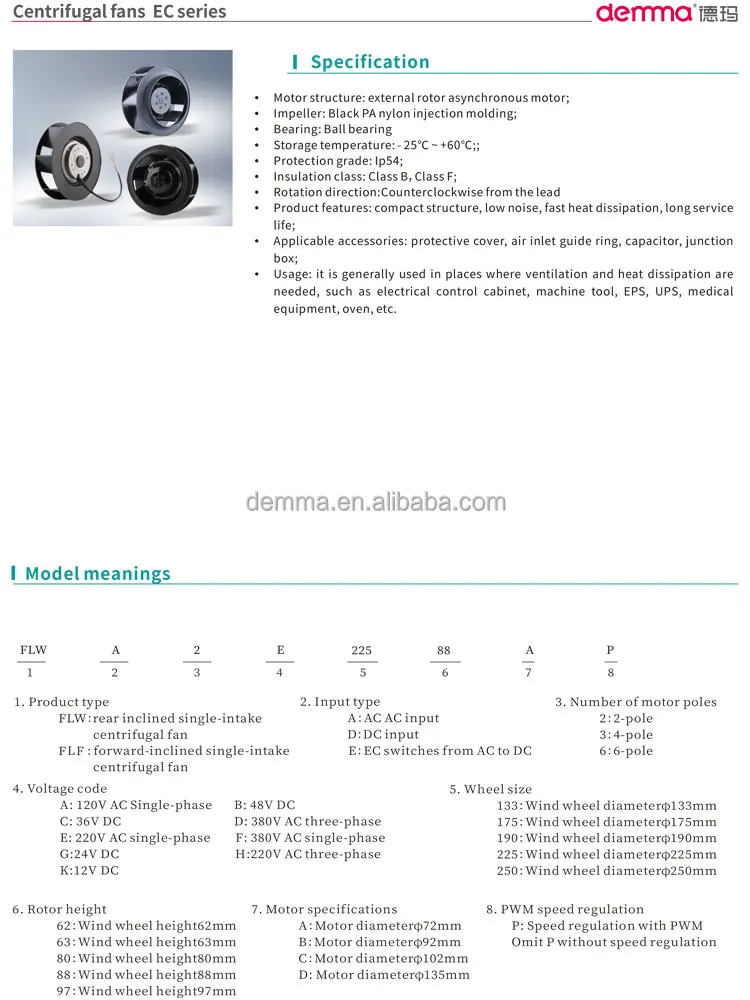 Centrifugal Fan, 175mm, 24V, Plastic, IP44 - detail 34