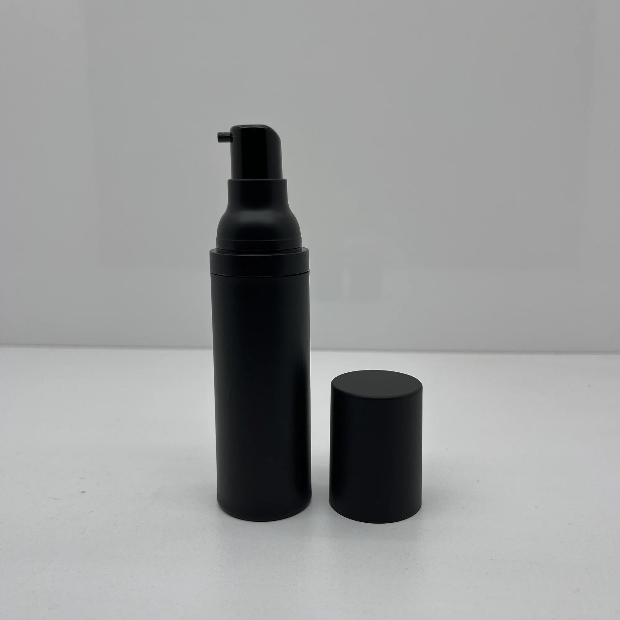 50ml hot sale plastic vacuum bottle frosted black lotion bottle cosmetic hydrating spray bottle-27