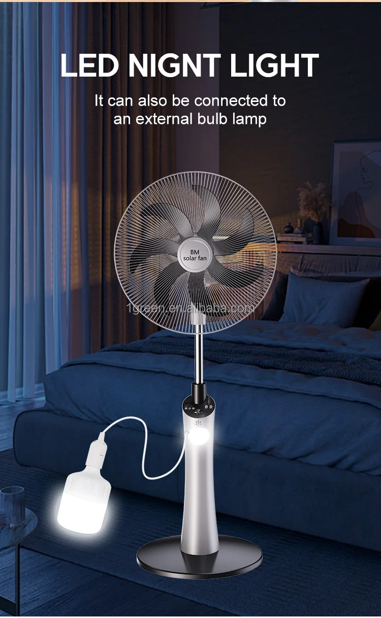 Pedestal Fan, Solar, ABS - detail 12