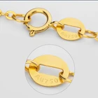 Gold Solid 18k Real Gold Wholesale 40-45cm O Chain Yellow Rose Gold Solid 18K Real Gold Necklace Chain