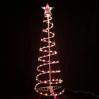 Holiday With 80 Lights 4Ft Spiral Christmas Tree Light Multicolor Holiday Outdoor Decoration Led Christmas Tree Light