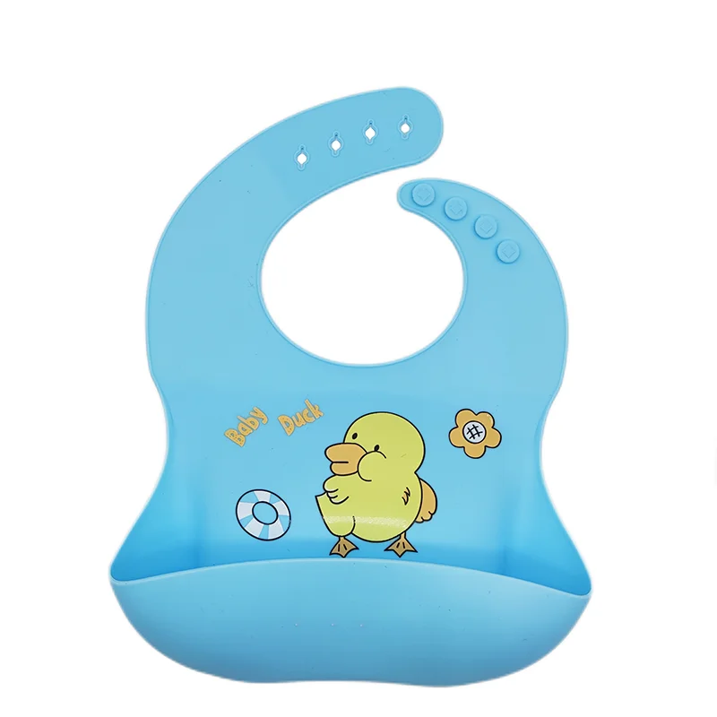 Adjustable Premium Customized Soft Waterproof Silicone Baby Bib Custom