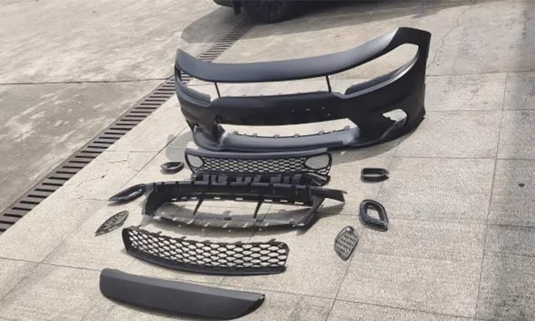 KEBEL Front Bumper Grille Front Bumper Kit Without Fog Lamp Parts for Charger SRT Hellcat 2015 2016 2017 2018 2019 details