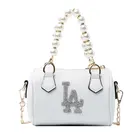 Handbag 2021 New Ladies Handbag Letter Small Boston Bag Ladies High Quality PU Material Messenger Bag