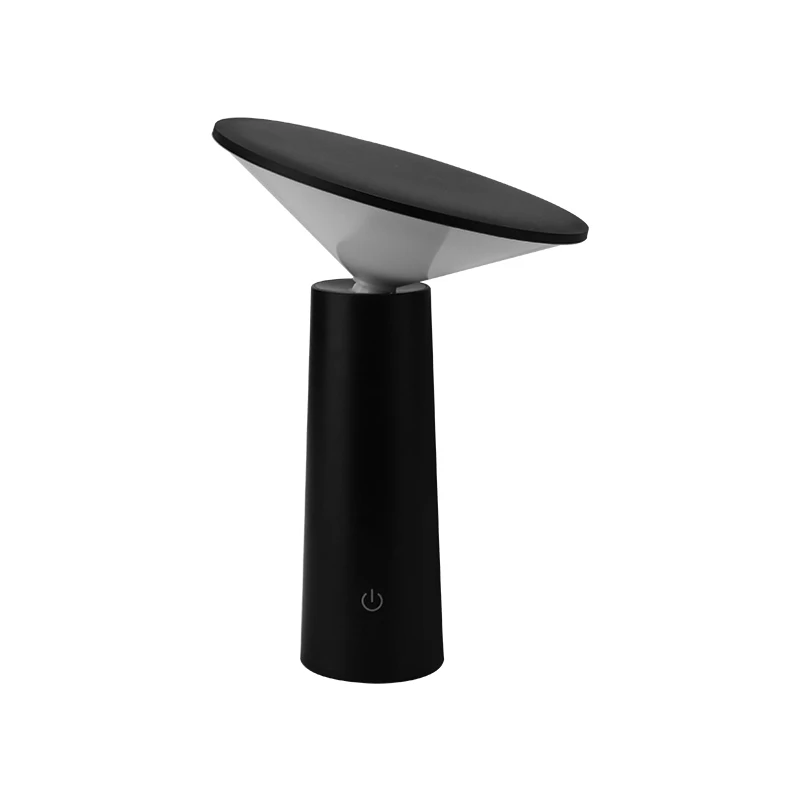 Black Cordless Restaurant Minimalist Rechargeable Design Wireless Decorated Dimmable LED Desk Table Lamp For Living Room