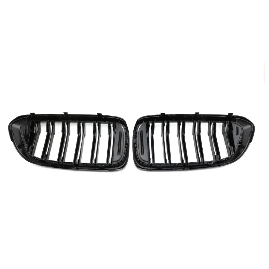 product tiypeor car dual line gloss black front grille for 2017 2020 bmw 6 series gt g32-12