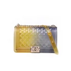 Lady Bags Women Handbags Fashion Luxury Rainbow Lady Colorful Women Handbag Jelly Bag WKB2096