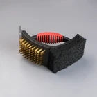 Grill Multifunctional Long Handle Cleaning BBQ Grill Brush Black BBQ Tools Grill Brush With Scraper BBQ Accessories