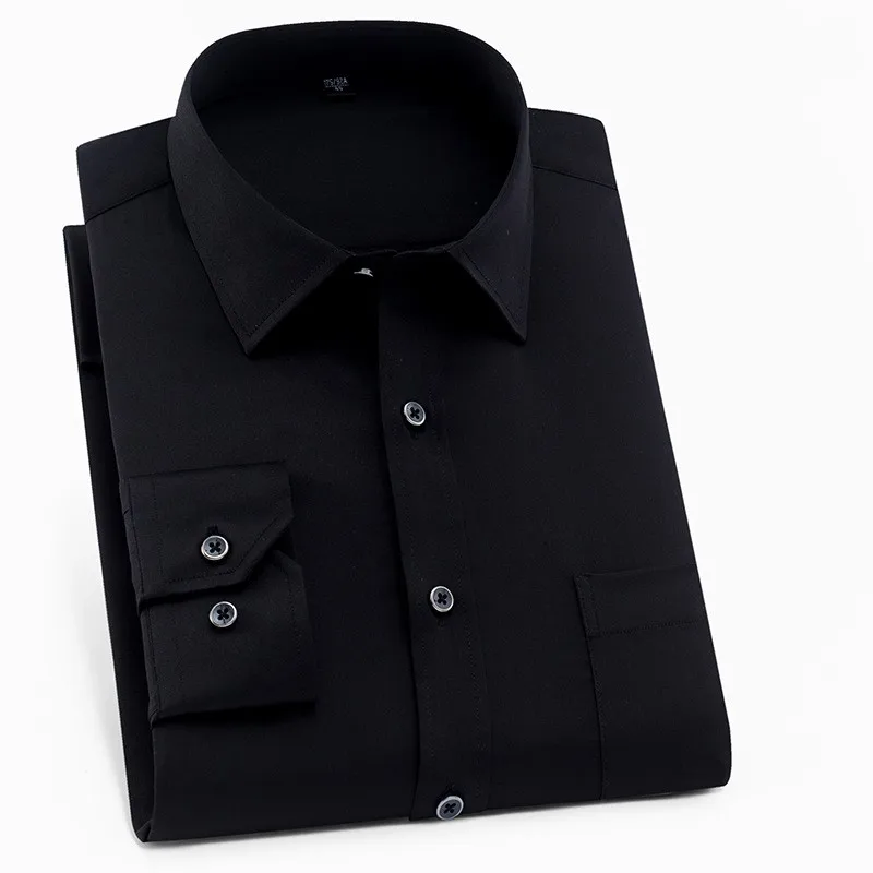 OEM ODM Factory Manufacture Long Sleeve Plain Men Suit Shirts Plus size Men Formal Dress Shirts
