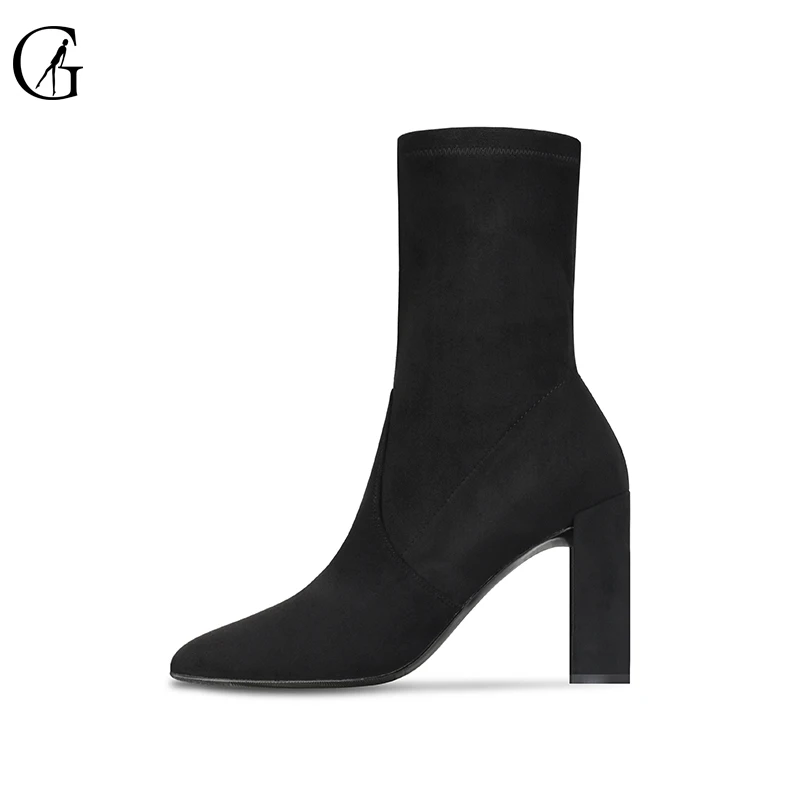 ladies stretch ankle boots