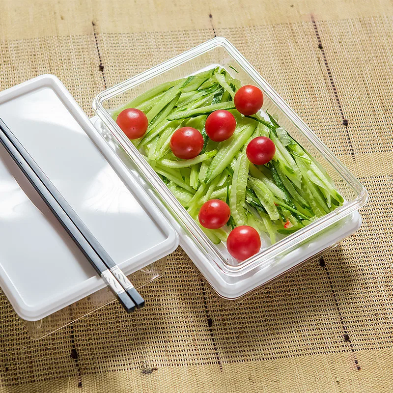 Airtight refrigerator Clear Plastic Vegetable Food Fresh Storage Box Freezer Pantry Storage Container