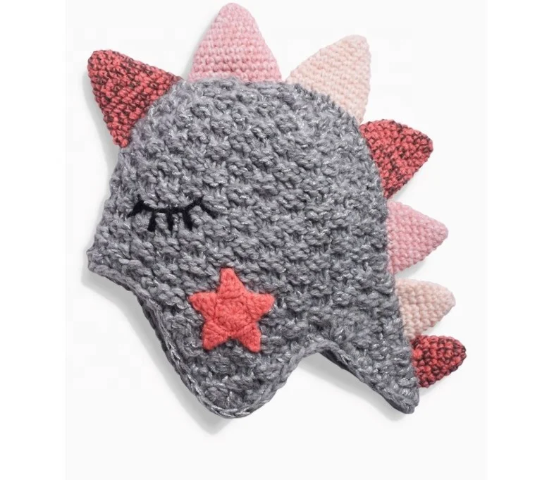 Baby,Handmade Crochet Dinosaur Hat 