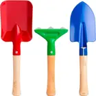 Metal Tools Custom 3pcs Metal Garden Set Tools Kids Gardening Hand Tools Shovel Rake Fork
