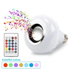 E27 Led Bulb Bulbled RGB E27 Remote Control Wireless 12w Led Rgb E27 Speaker Playing Led Lighting Smart LED Music Bulb