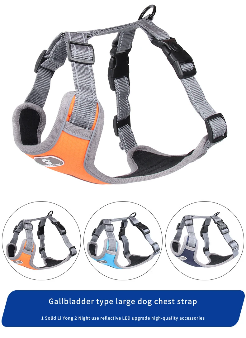 CUSTOM Reflective No Pull Dog Harness Soft Padding Thick for Large Dogs No Pull Weight Pulling Dog Harness manufacture