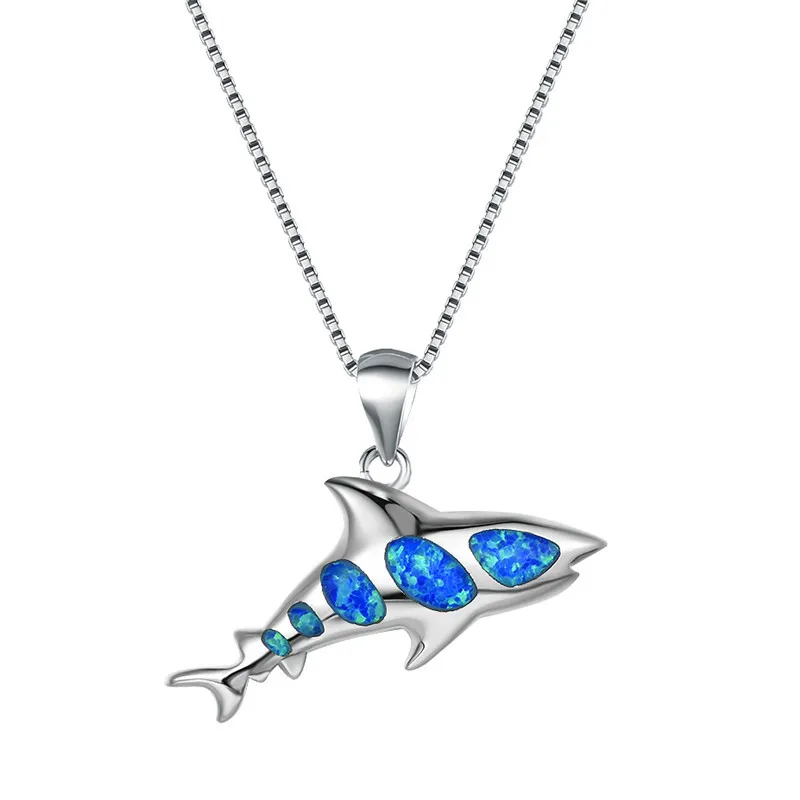 925 Sterling Silver Shark Pendant 