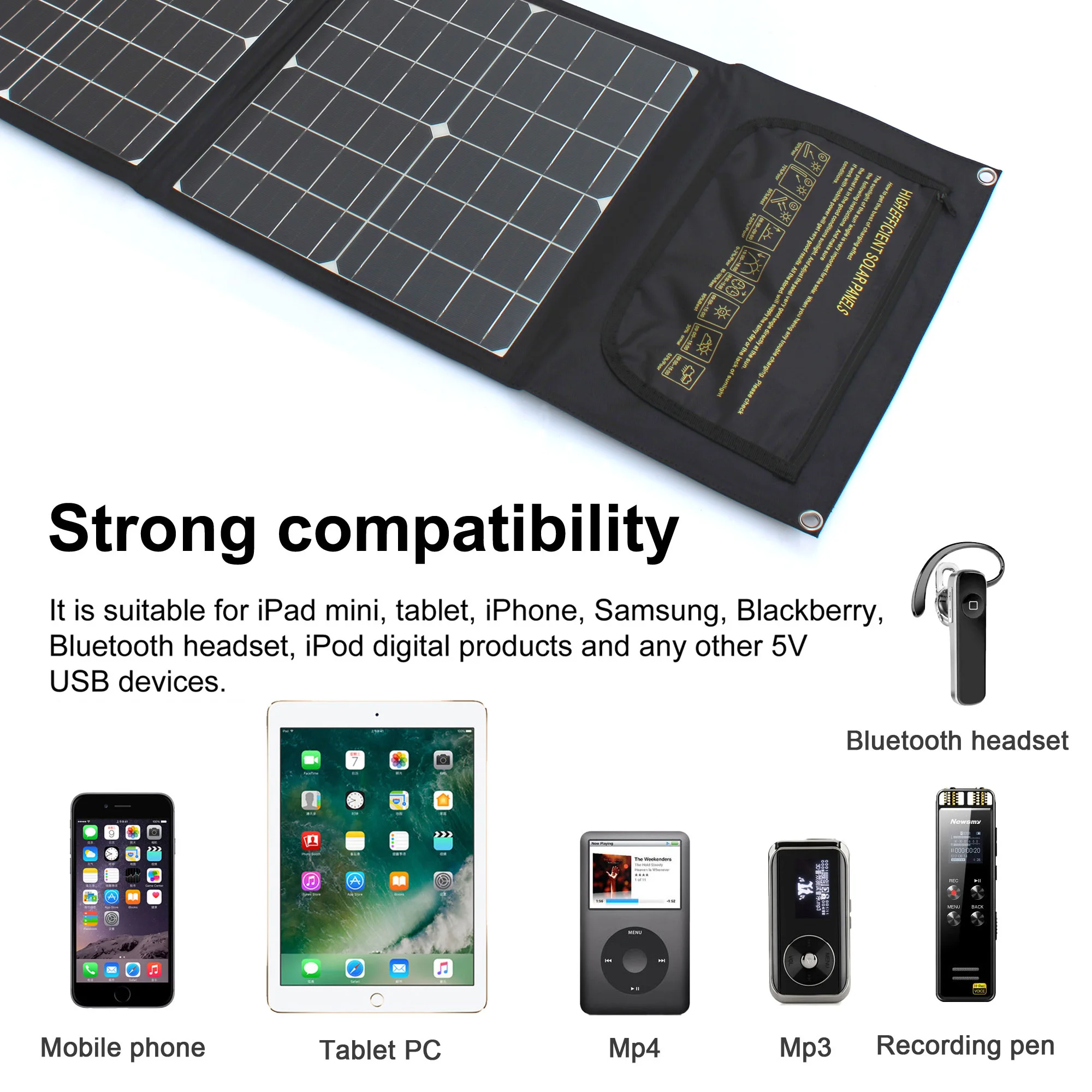 Factory Direct W Etfe Monocrystalline Portable Foldable Solar Panel