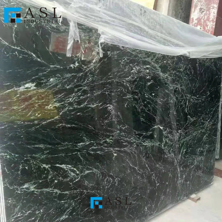 Factory direct emerald luminous green marble slab verde dark empress marble tile emperador green vert guatemala marble