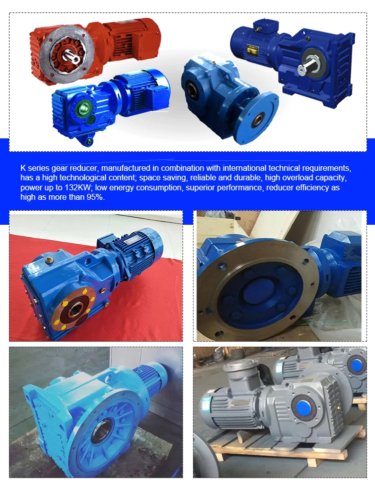 Kf Series Modular Geared Motor Double Shaft Gear Reduction Drives High