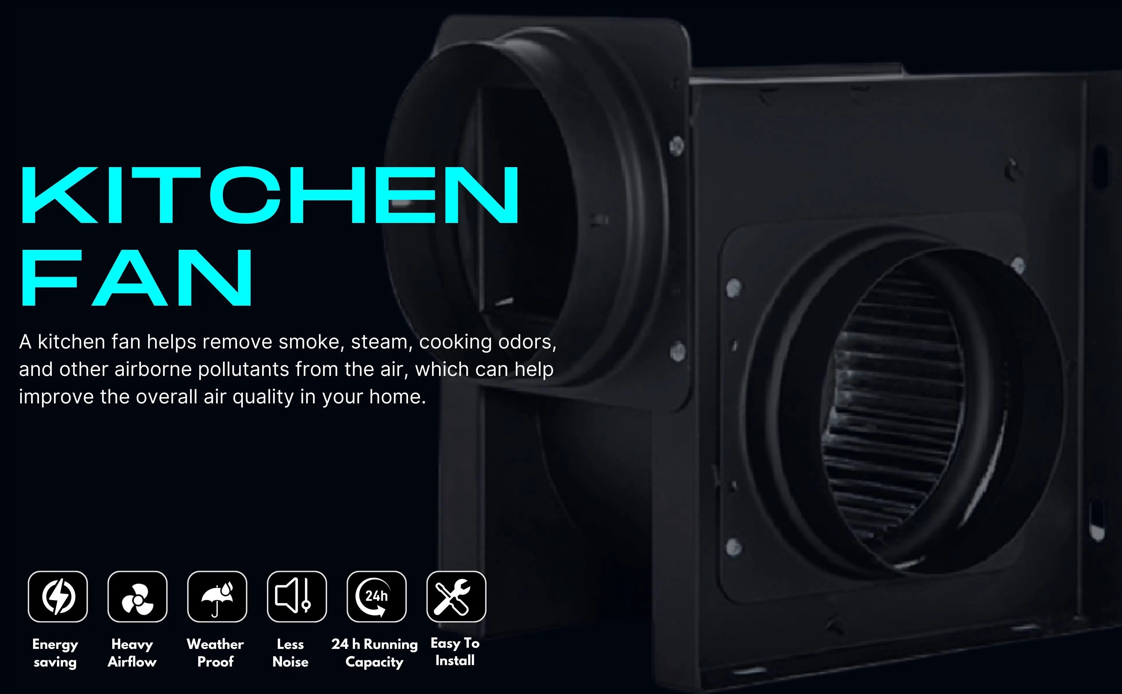 High-performance Duct Fan, 1000, CFM - detail 4