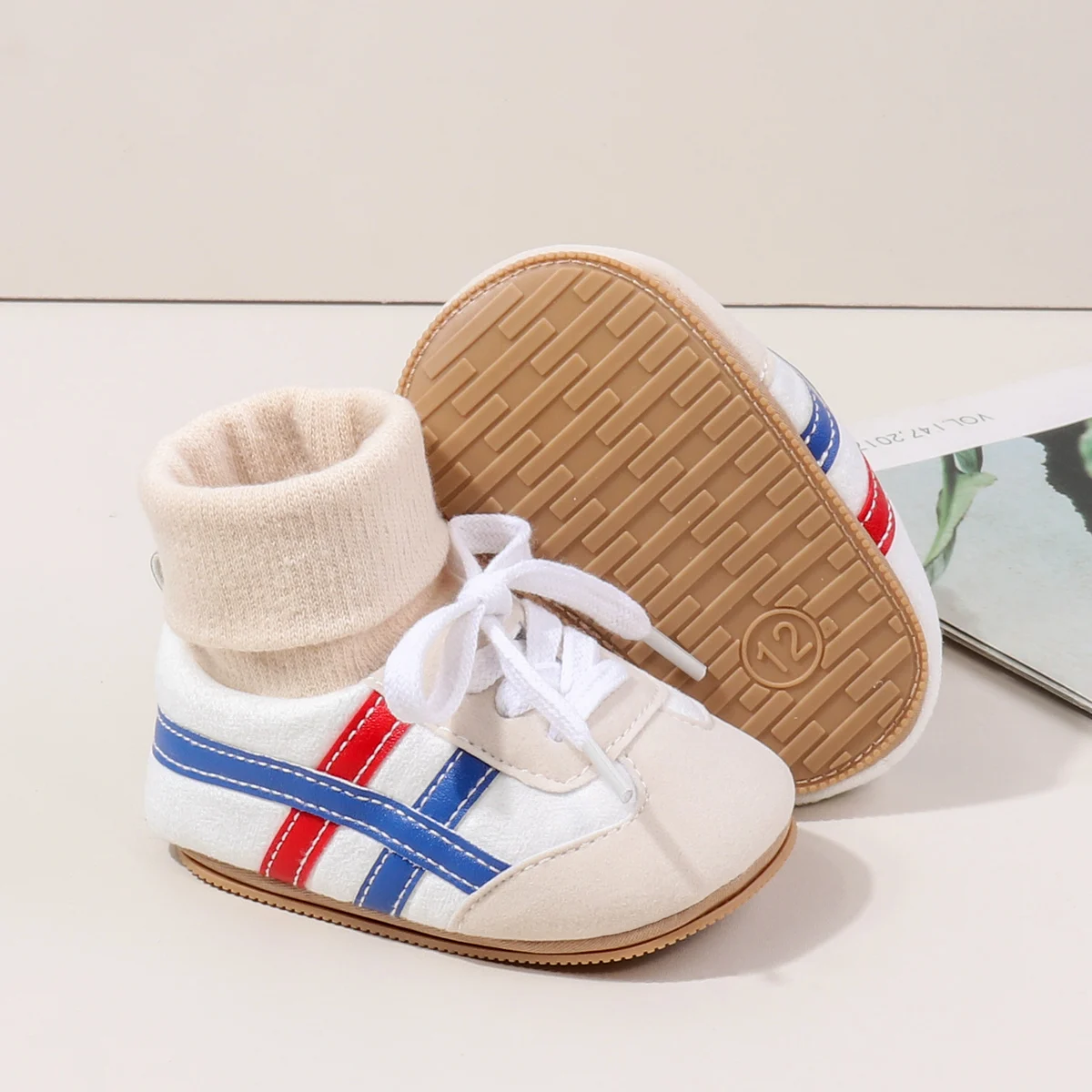 High Quality Autumn Winter Pre-Walking Baby Shoes Soft Sock Anti-Slip TPR Sole Light Flat Ankle-Covered Design Toddlers factory