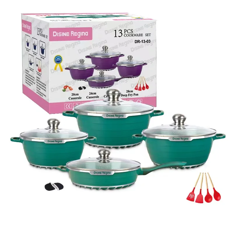 Kitchen Series Die Cast Aluminum Nonstick Pans And Pots Granite Aluminum Cookware Sets,Fry pan, Casserole, Sauce pan