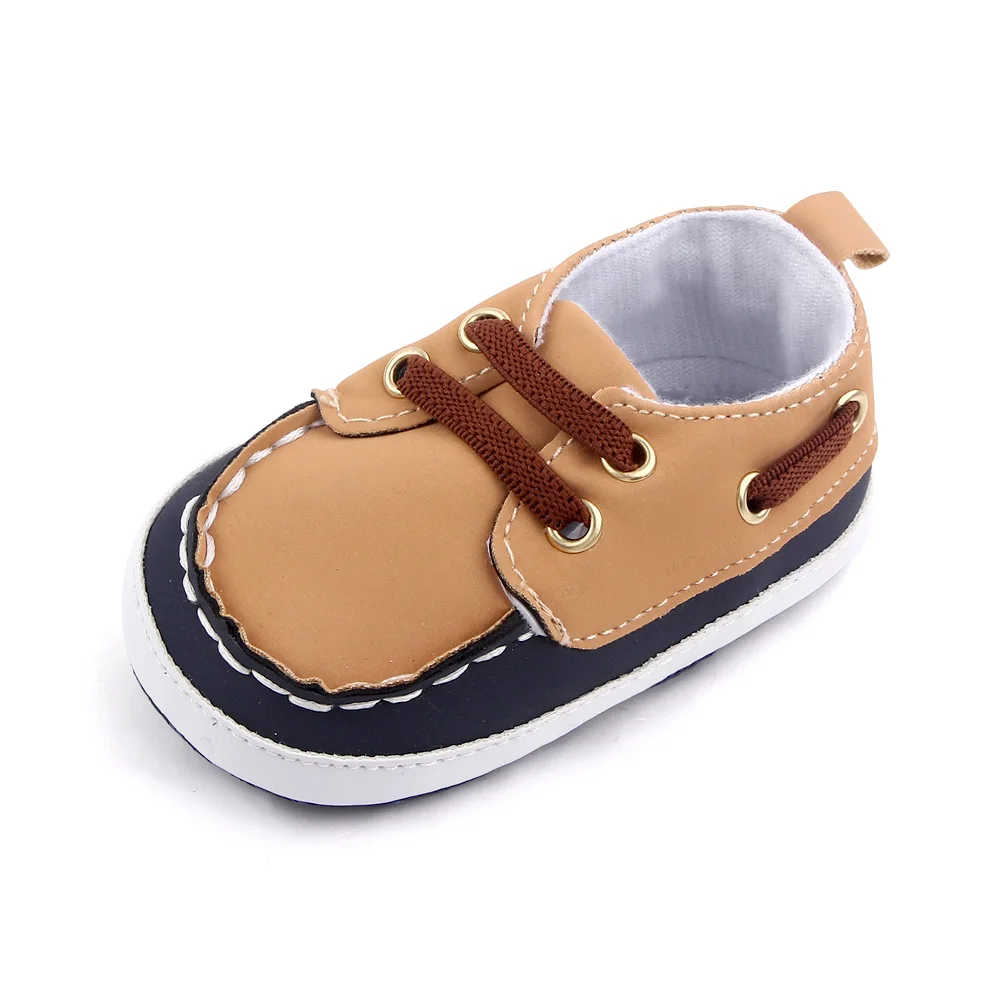 Spring and Autumn 0-12 Months Baby Elastic Soft Soled Color Matching Casual Toddler Shoes factory