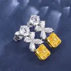 Diamond Earrings Newest Design Top Quality Cultivate Princess Diamond S925 Sterling Silver Trendy Earrings Women
