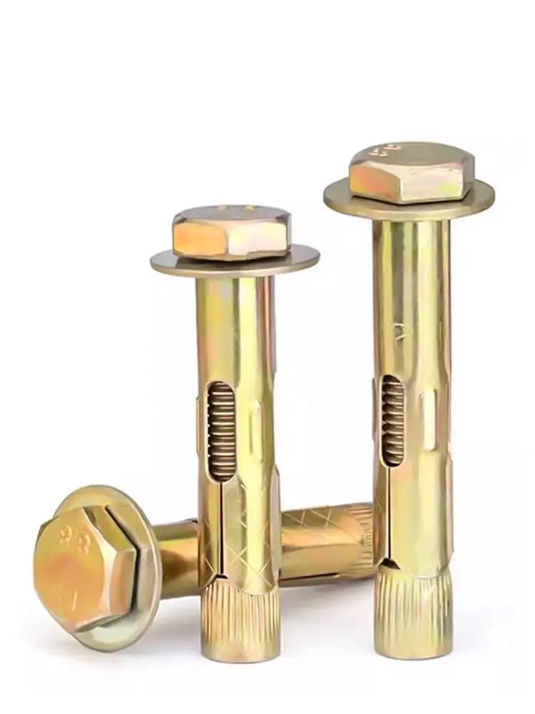 Manufacturer Yellow Metric 4.8 Zinc Plated Fasteners Sleeve Anchor Bolts Metric Anchors High Visibility Fasteners for Easy factory