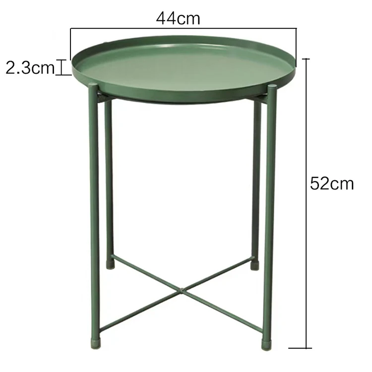 Iron Stable Multi Color Round Desk Green Yellow Bed Side Table Modern Metal Side Table Living Room Furniture