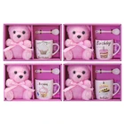 Gift Set Gift Set Couple Bear Cup And Spoon Ceramic Mug Birthday Gift Set Custom Logo