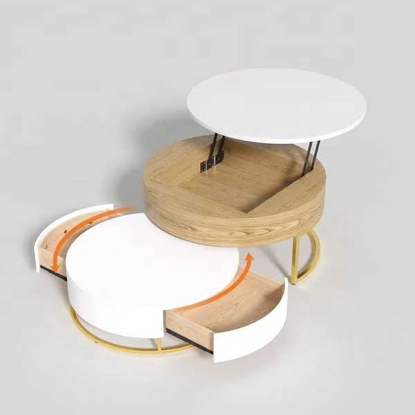 Nova Luxury Living Room Design Furniture Wooden Desk Coffee Table Set