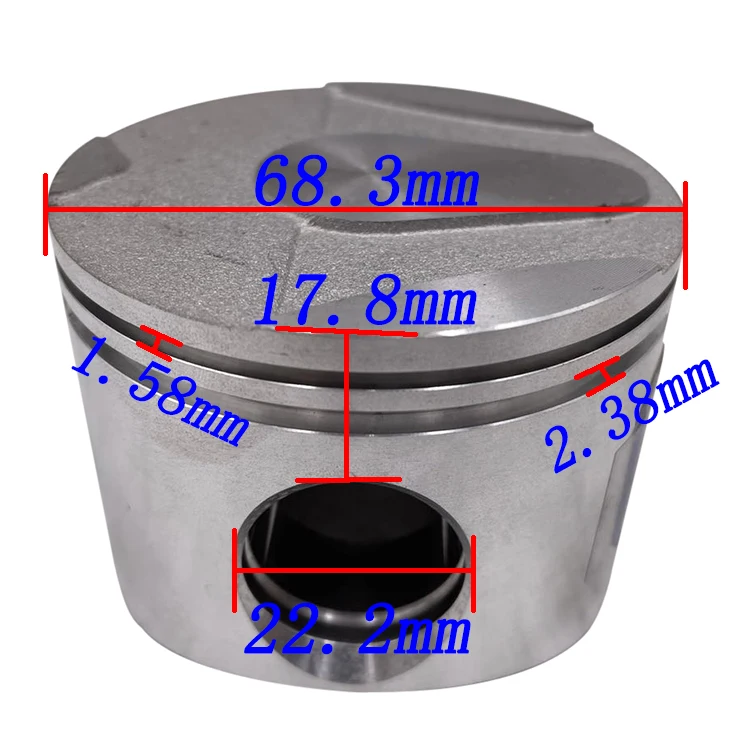high quality semi hermetic piston 20hp refrigeration compressor spare parts for carrier piston 68.3
