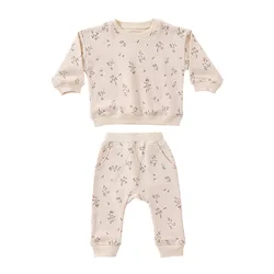INS autumn baby sweatshirt boys girls printed two piece set fashion casual toddler girls clothing sets infant pajamas
