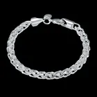 Silver Plated Silver Chain Bracelet Fit Original Brand Bracelets Bangles For Women DIY Jewelry