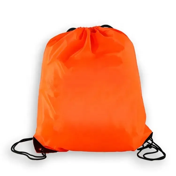 Custom  Polyester Draw String Custom Sports Backpack Gym Bag Waterproof Logo Promotional Fitness Drawstring Bags