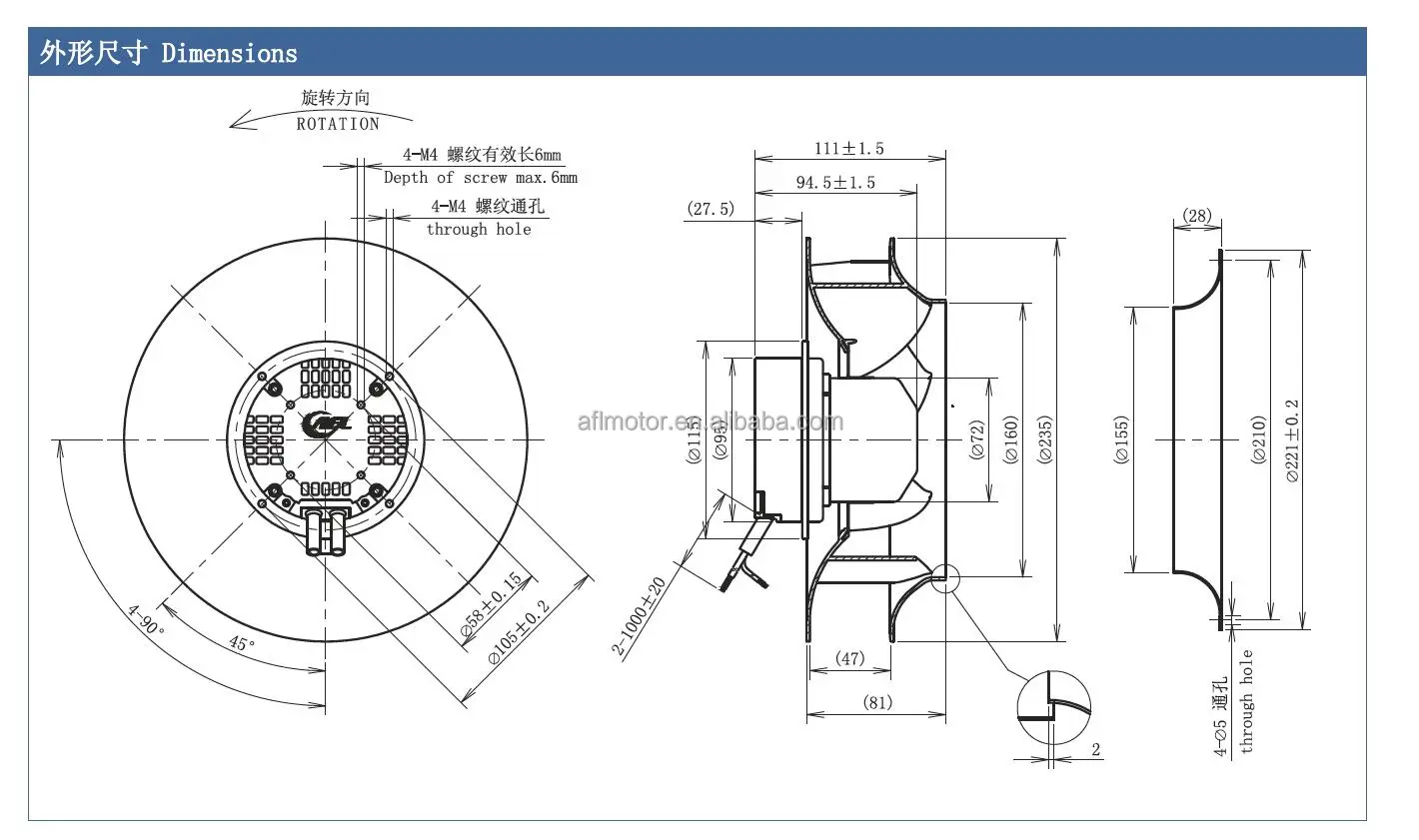 Fan, B3P225-EC072-006, Centrifugal - detail 12