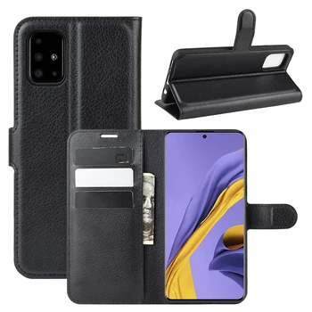 A515 Case for Galaxy A51 A515F Cover Wallet Card Stent Book Style Flip Leather Protect black 515A 51A SM 51 A 515 6.5"