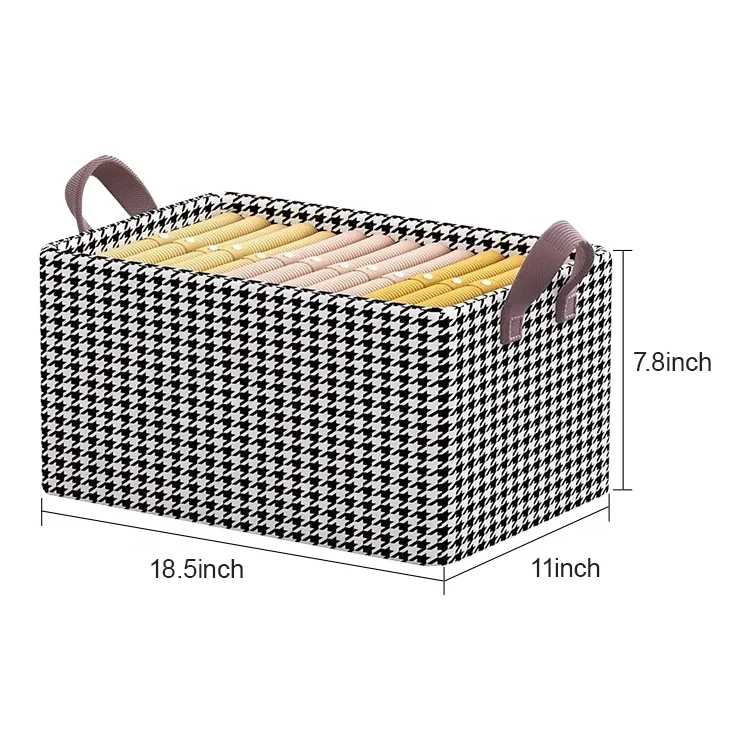 2024 Fashion Design Multifunction Fabric Storage Box  for Clothes Foldable with Handle Cabinet Organizer Clothes